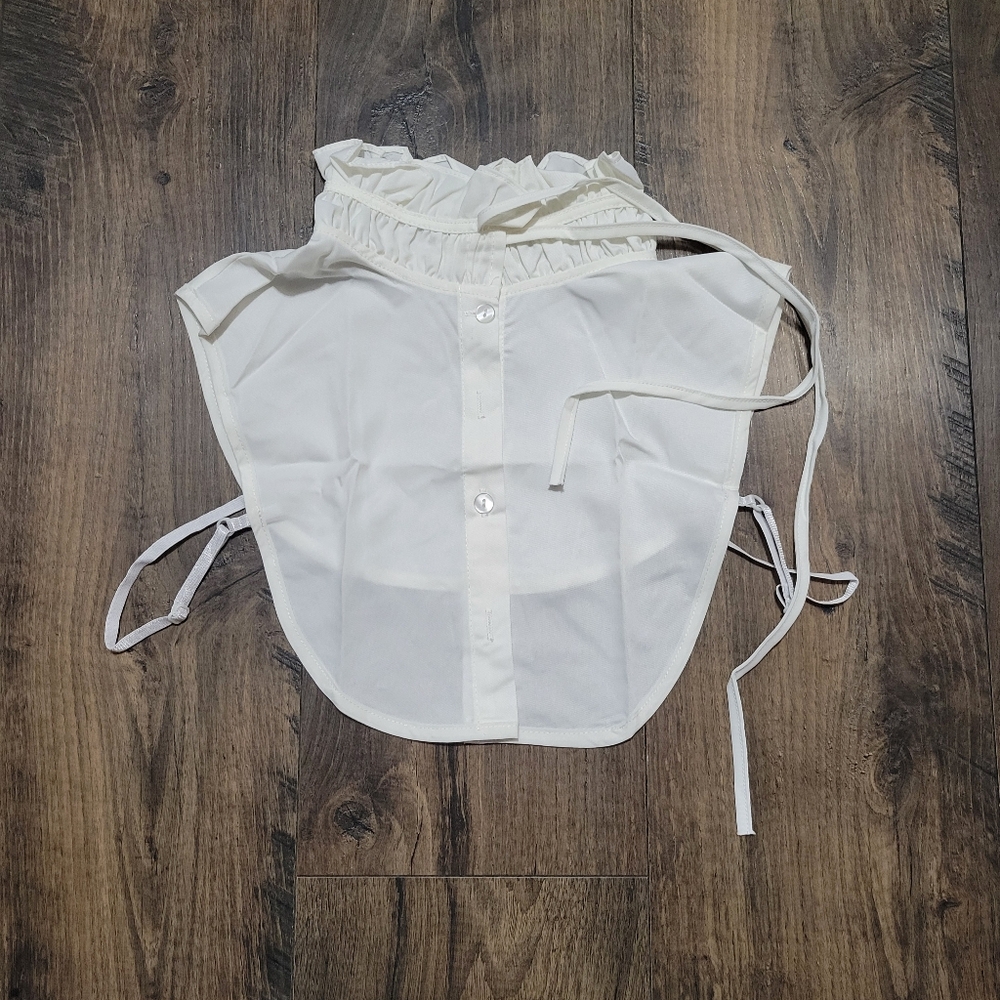 White & Black Button-Up Detachable (Dickie) Collars